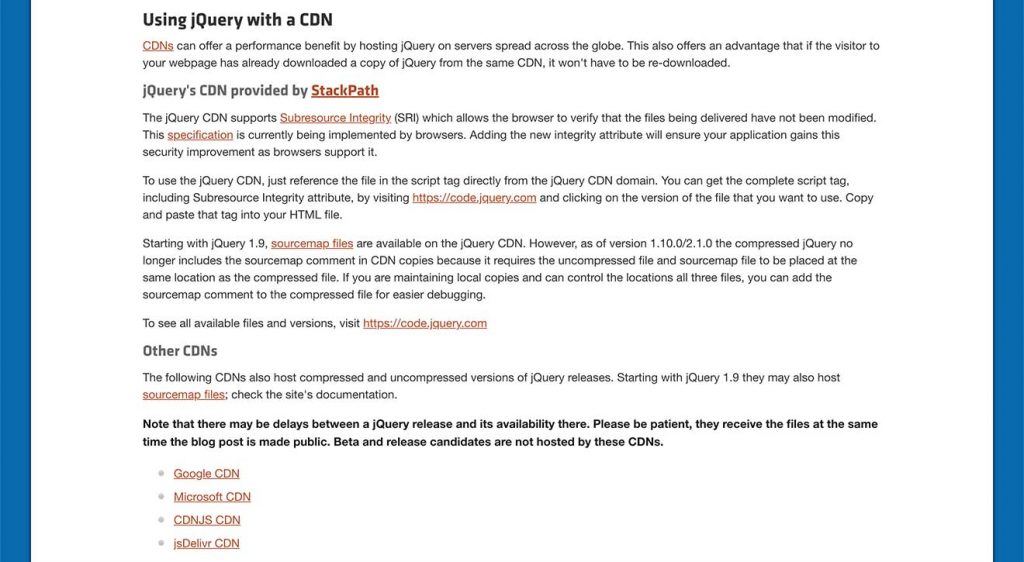 Jquery cdn web saku